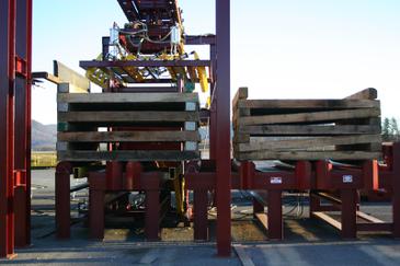 Mellott Tie Stacker will stack straight and German style stacks